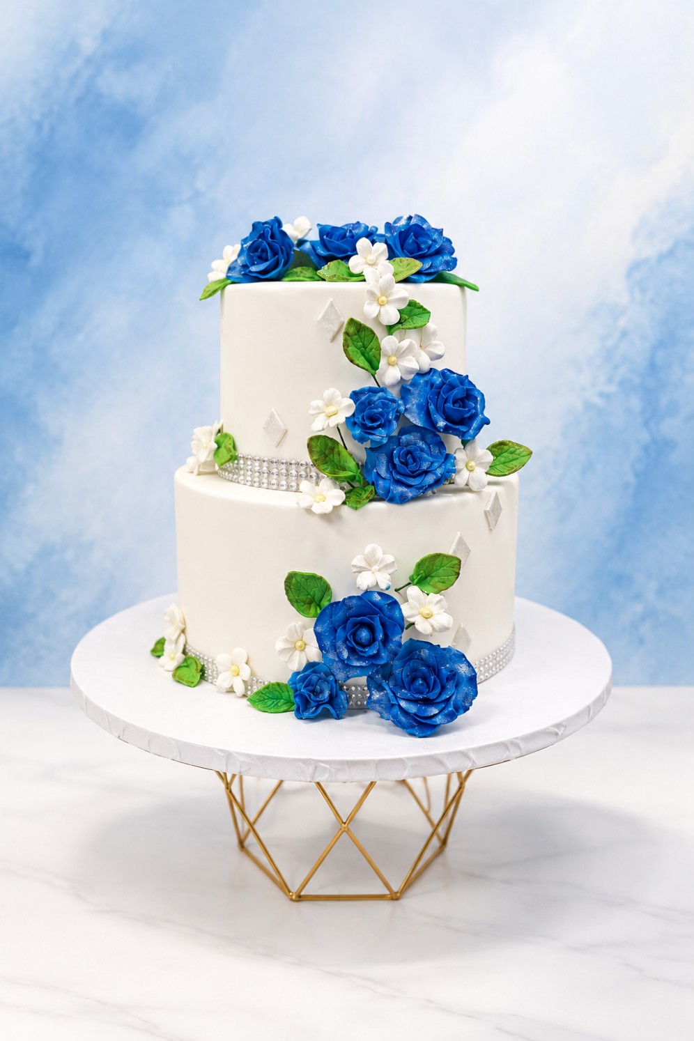 Torta Boda Rosas Azules