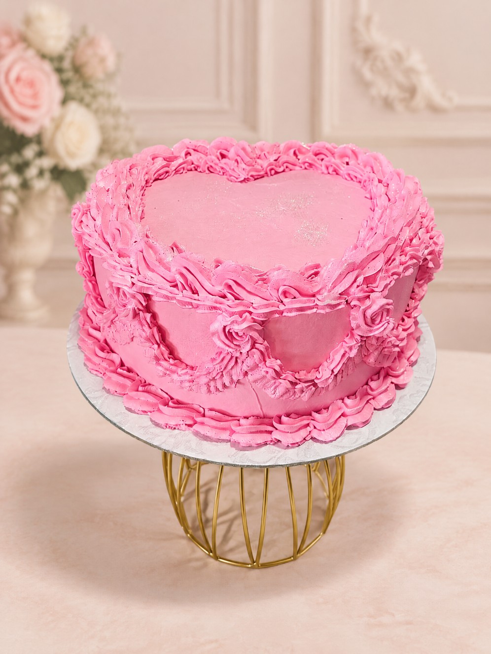 Torta Corazón Rosa